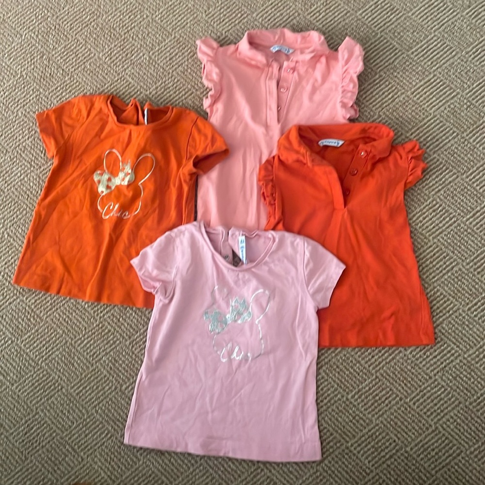 Set of 4 Mayoral tee shirts. 24 month size. EUC